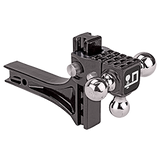 Adjustable Tri-Ball Trailer Hitch Ball Mount (1-7/8 Inch, 2 Inch, 2-5/16 Inch Trailer Balls), Fits 2 Inch Square Receiver, 4.75 Inch Drop, 14,000 lbs. Capacity, Black, 63070