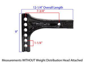 Reese 63911 Replacement Weight Distribution Hitch Shank, 2-1/2-Inch Receiver, 10-Inch Drop