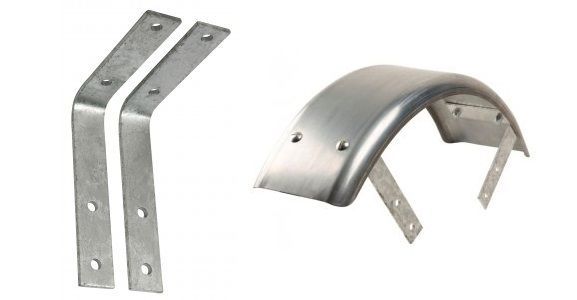 Galvanized 8-12" Trailer Fender Mounting Brackets Set