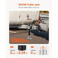 Trailer Jack Bolt-on Trailer Tongue Jack 2000 lbs Dynamic Load 10" Travel - 2000 lbs - component detail | AAA Trailer