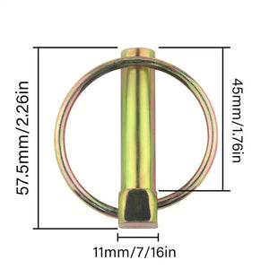 Heavy Duty Lynch Pin with Ring for Trailers Tractors Trucks Mower Trolleys Carriages