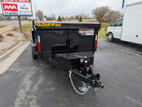 6x12 Dump Trailer 10,200 GVWR Tandem Axle Hydraulic Dump w/ Tarp Kit – Griffin GT - 7,000 lb, 3,200 PSI, 6x12 - component det