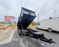 6x12 Dump Trailer 10,200 GVWR Tandem Axle Hydraulic Dump w/ Tarp Kit – Griffin GT - 7,000 lb, 3,200 PSI, 6x12 - close-up view