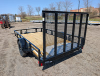 6x12 Steel Utility Trailer for Sale Near Howell, MI – Heavy-Duty Rice Trailer w/ Ramp Gate - 3,500 lb, 6x12 - close-up view |