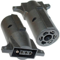 7-Way Round to 4-Way Flat Trailer Adapter Plug for Safe Towing