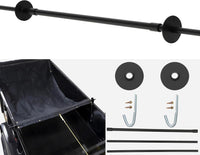 Dump Trailer Rear Tarp Bar, 100” Adjustable Extension Tarp Retention Pull Bar