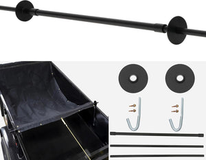 Dump Trailer Rear Tarp Bar, 100” Adjustable Extension Tarp Retention Pull Bar