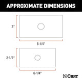 CURT 45408 Trailer Hitch Receiver Adapter Reducer Sleeve Set, 3 to 2-1/2 or 2-Inch, 2-Piece, Black