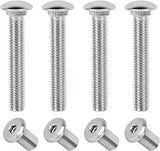 4 Pcs Trailer Hasp Bolt Kit for Trailer Cam Action Hasp, Trailer Hasp Bolt Kit, 2 in Stainless Steel Trailer Hasp Bolt for Cam Bar Lock