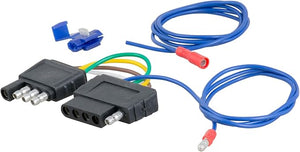 CURT 57187 4-Way to 5-Way Flat Trailer Wiring Adapter for Boat Trailers