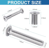 4 Pcs Trailer Hasp Bolt Kit for Trailer Cam Action Hasp, Trailer Hasp Bolt Kit, 2 in Stainless Steel Trailer Hasp Bolt for Cam Bar Lock