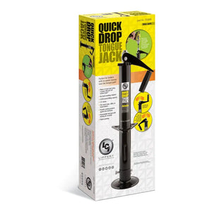 Lippert Curt Quick Drop Drill-Operated Tongue Jack, 2,000 lbs, 14