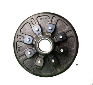 7k Axle Hub and Drum Assembly - 8 Lug (25580) - 9/16" Studs - 7,000 lb - full product view | AAA Trailer