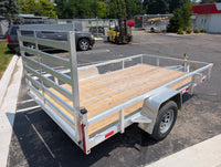 7x12 Aluminum Utility Trailer for Sale in Howell, MI – Silver Ox Single Axle w/ Ramp Gate - 3,500 lb, 7x12 - close-up view | 