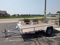 7x12 Aluminum Utility Trailer for Sale in Howell, MI – Silver Ox Single Axle w/ Ramp Gate - 3,500 lb, 7x12 - close-up view | 