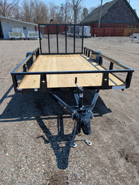 7x14 Steel Utility Trailer for Sale Near Howell, MI – Rice Tandem Axle w/ Ramp - 3,500 lb, 7x14 - close-up view | AAA Trailer