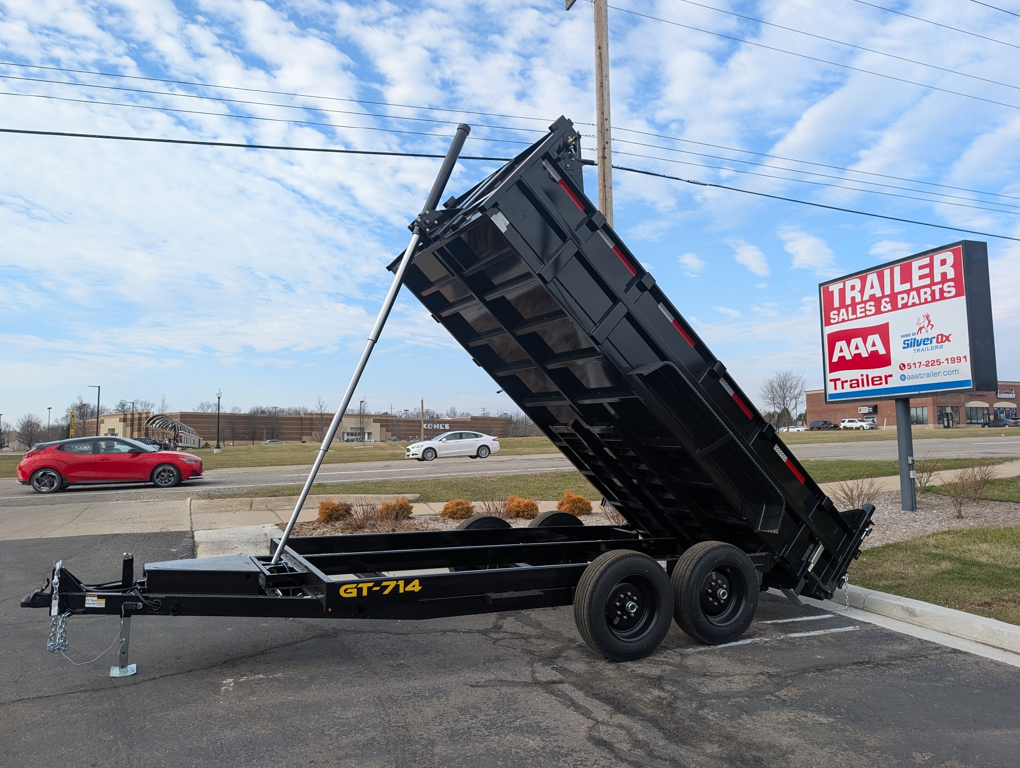 Griffin GT 7x14 Dump Trailer 8k axles, Telescopic Lift | Tarp Kit, Charger & Drop Leg Jack 16k GVWR