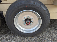 8 Lug 17.5" Steel Wheel with 215/75R17.5 Load Range F Tire - detail view | AAA Trailer