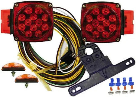 Jammy Universal LED Submersible/Marine & Boat Trailer Light Kit for Under 80" Trailers