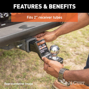 CURT Class 3 Trailer Hitch Ball Mount - 7500 lbs Capacity