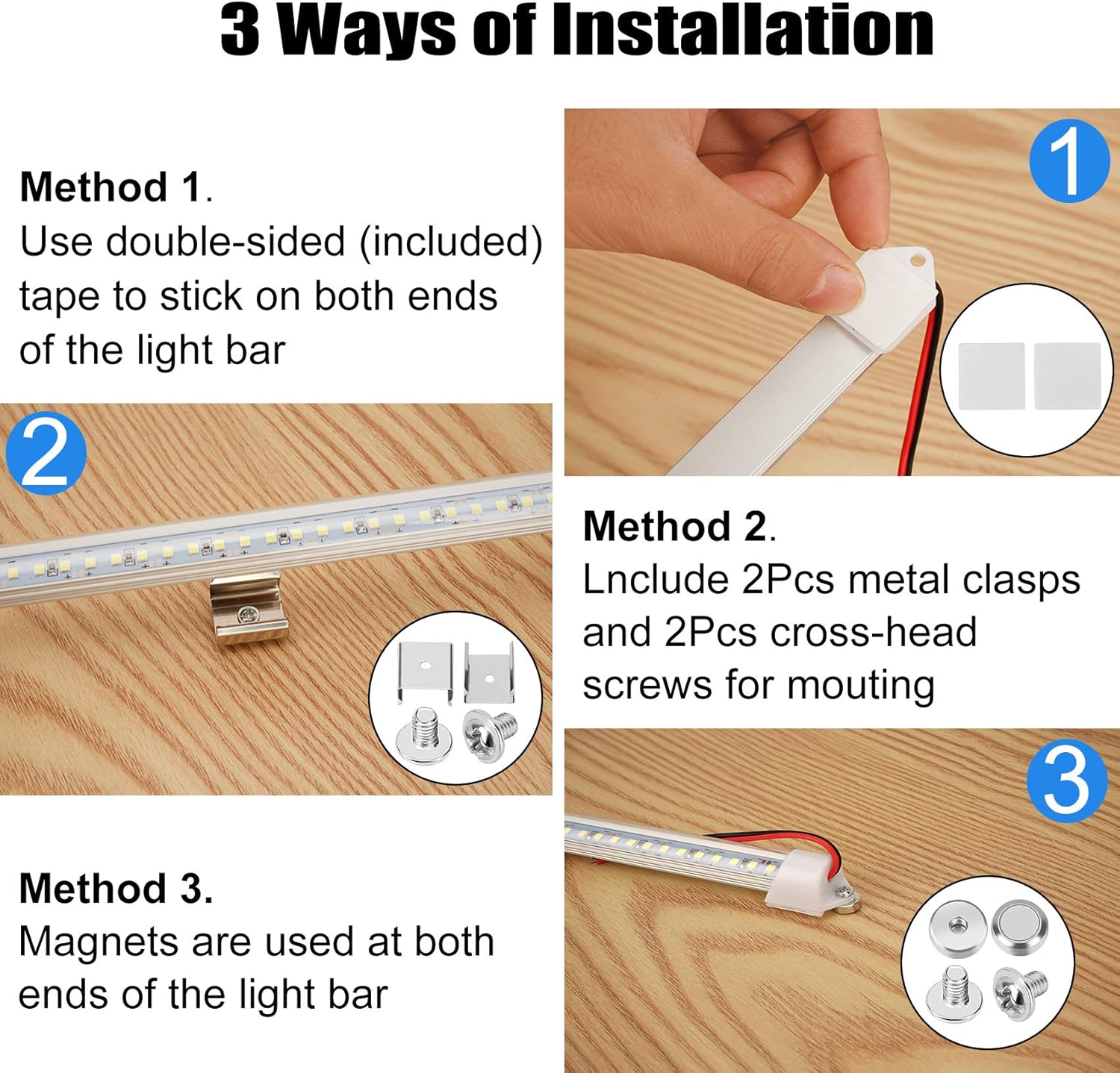 12v LED Interior Light Bar, 6500K White Light for Enclosed Cargo Trailer