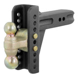 CURT 45902 Adjustable Trailer Hitch Ball Mount, 2.5" Inch Receiver, 6-Inch Drop, 2 and 2-5/16-Inch Balls, 20,000 lbs