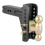 CURT 45902 Adjustable Trailer Hitch Ball Mount, 2.5" Inch Receiver, 6-Inch Drop, 2 and 2-5/16-Inch Balls, 20,000 lbs