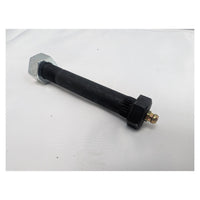 9/16-18 x 3-1/2 inch greaseable trailer shackle bolt with grease zerk, hex head, Grade 5 zinc plated, and 9/16-18 UNF lock nut - MPN SHB-91635-LUBE