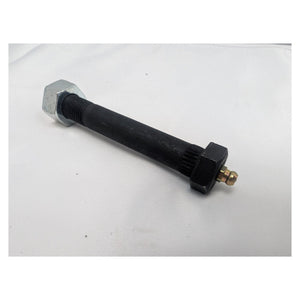 9/16-18 x 3-1/2 inch greaseable trailer shackle bolt with grease zerk, hex head, Grade 5 zinc plated, and 9/16-18 UNF lock nut - MPN SHB-91635-LUBE
