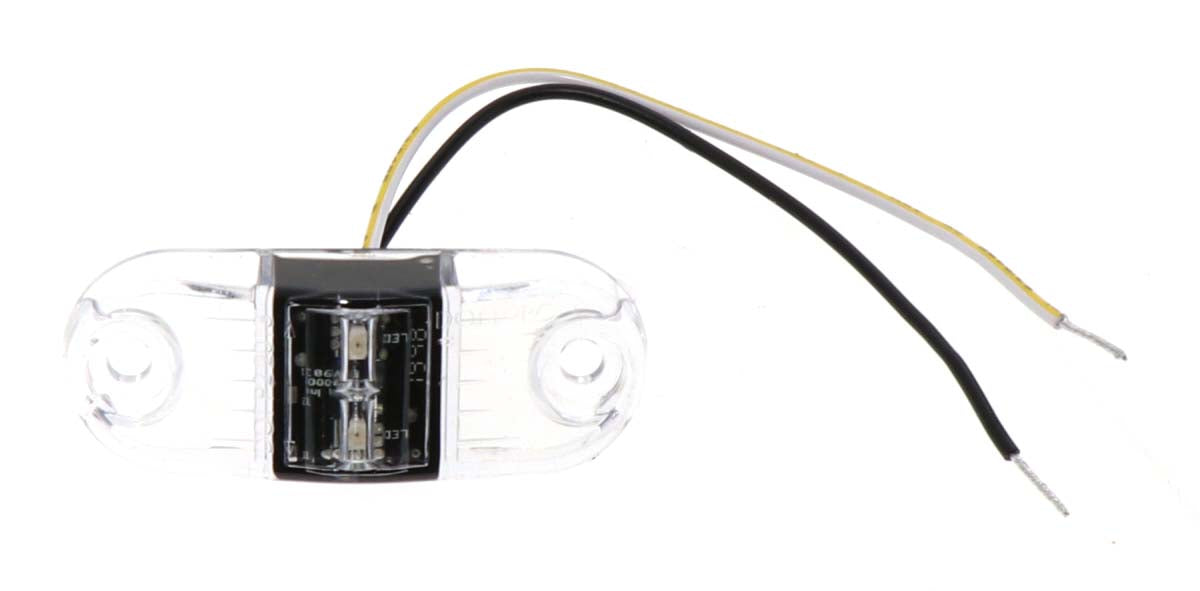 TecNiq S17 Surface Mount LED Marker - Amber Clear Lens 2"x1" AAA Trailer