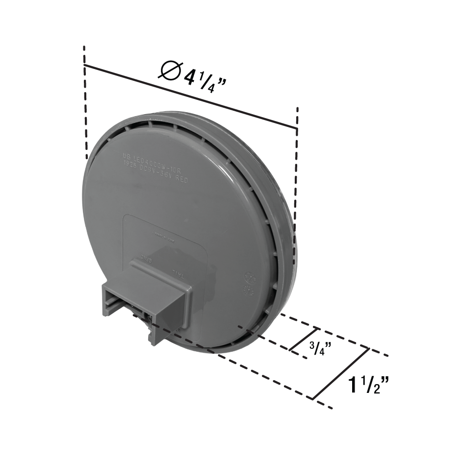 LED Clear with Red LED - S/T/TL - Grommet Mount