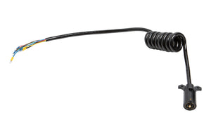 HitchCoil 7-Way, RV-Style Connector w/ 6' Long Coiled Cable - Trailer End 102-5