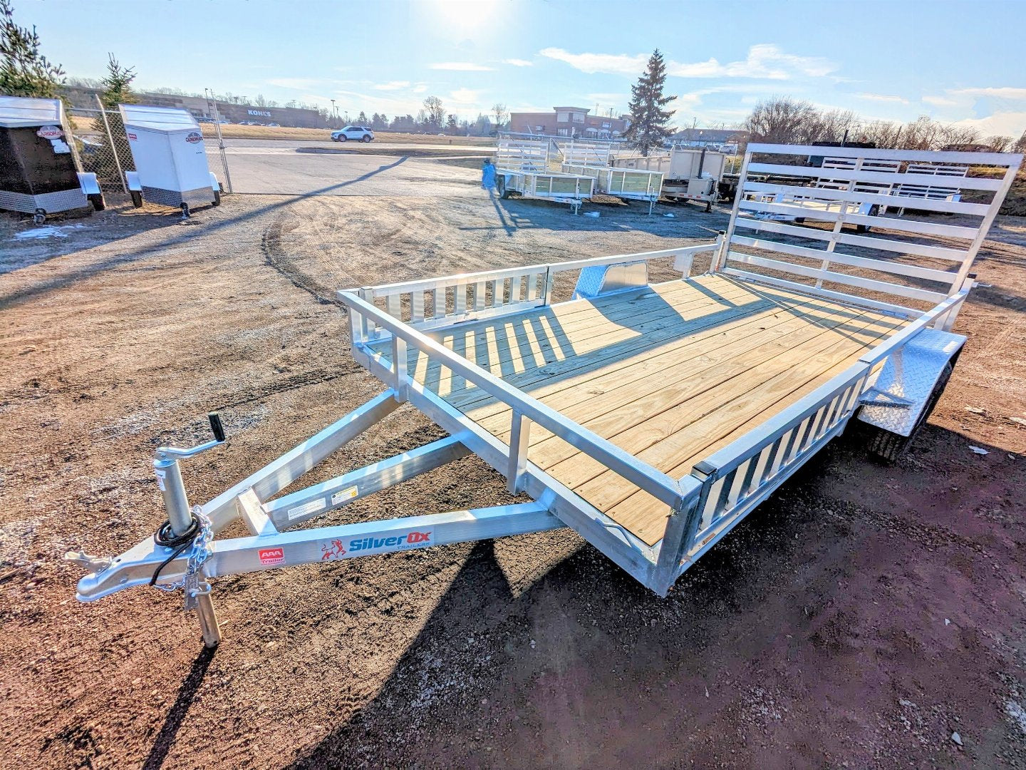 Silver Ox 7x14 Single Axle Aluminum Utility Trailer with ATV Side Ramps