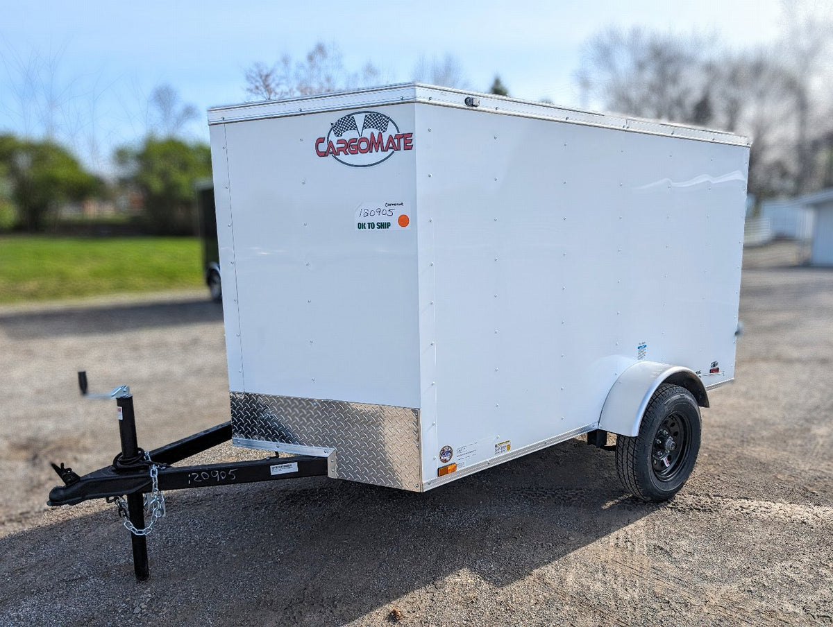 Cargo Mate SSV 5x8 Cargo Trailer w Swing Door - White - Stock# 123143