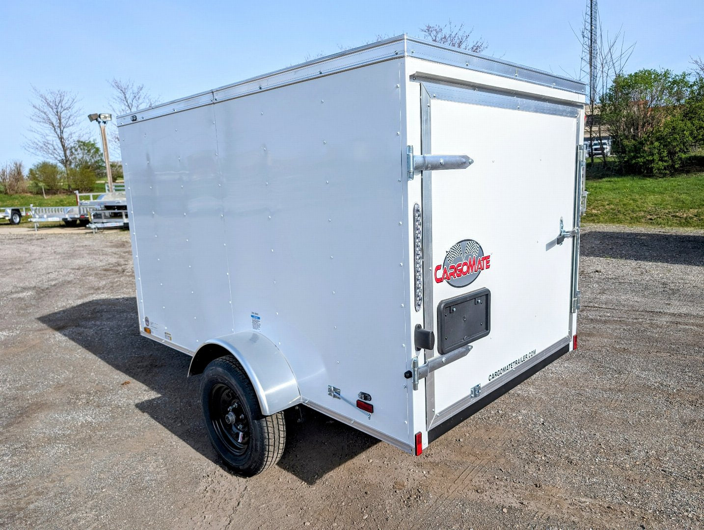 Cargo Mate SSV 5x8 Cargo Trailer w Swing Door - White - Stock# 123143