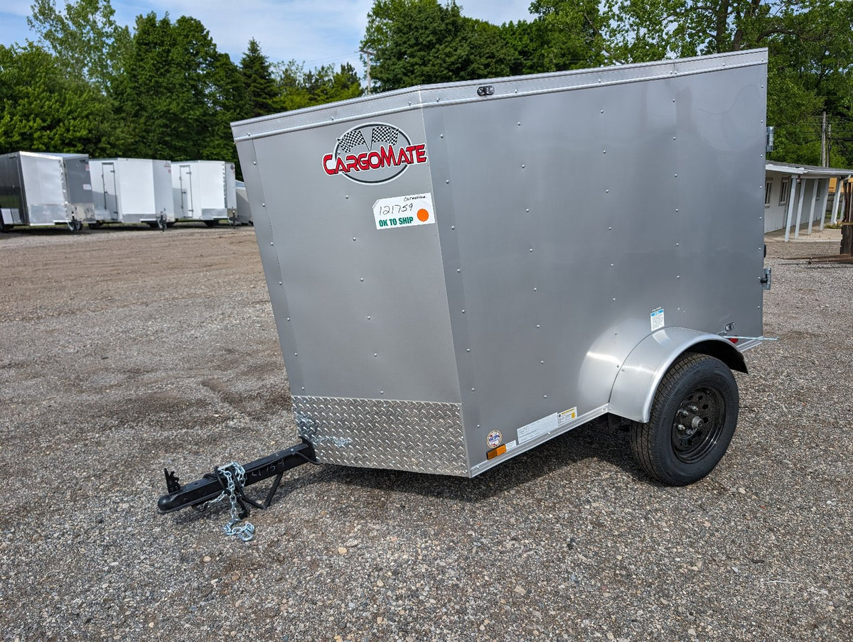 Cargo Mate SSV 4x6 Enclosed Cargo Trailer - Silver - Stock# 123133