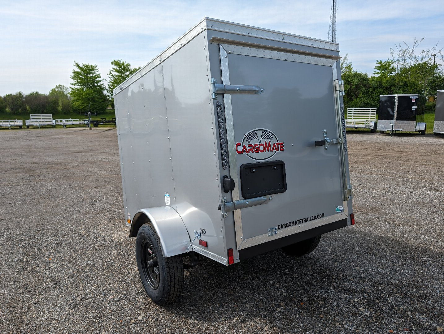 Cargo Mate SSV 4x6 Enclosed Cargo Trailer - Silver - Stock# 123133