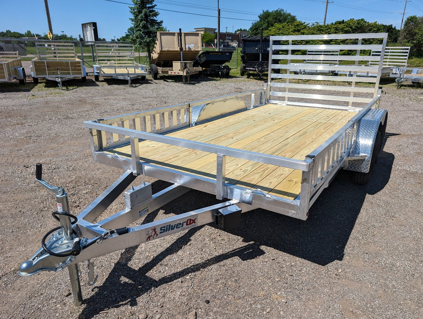 Silver Ox 7x14 Tandem Axle Aluminum Utility Trailer with ATV Ramps