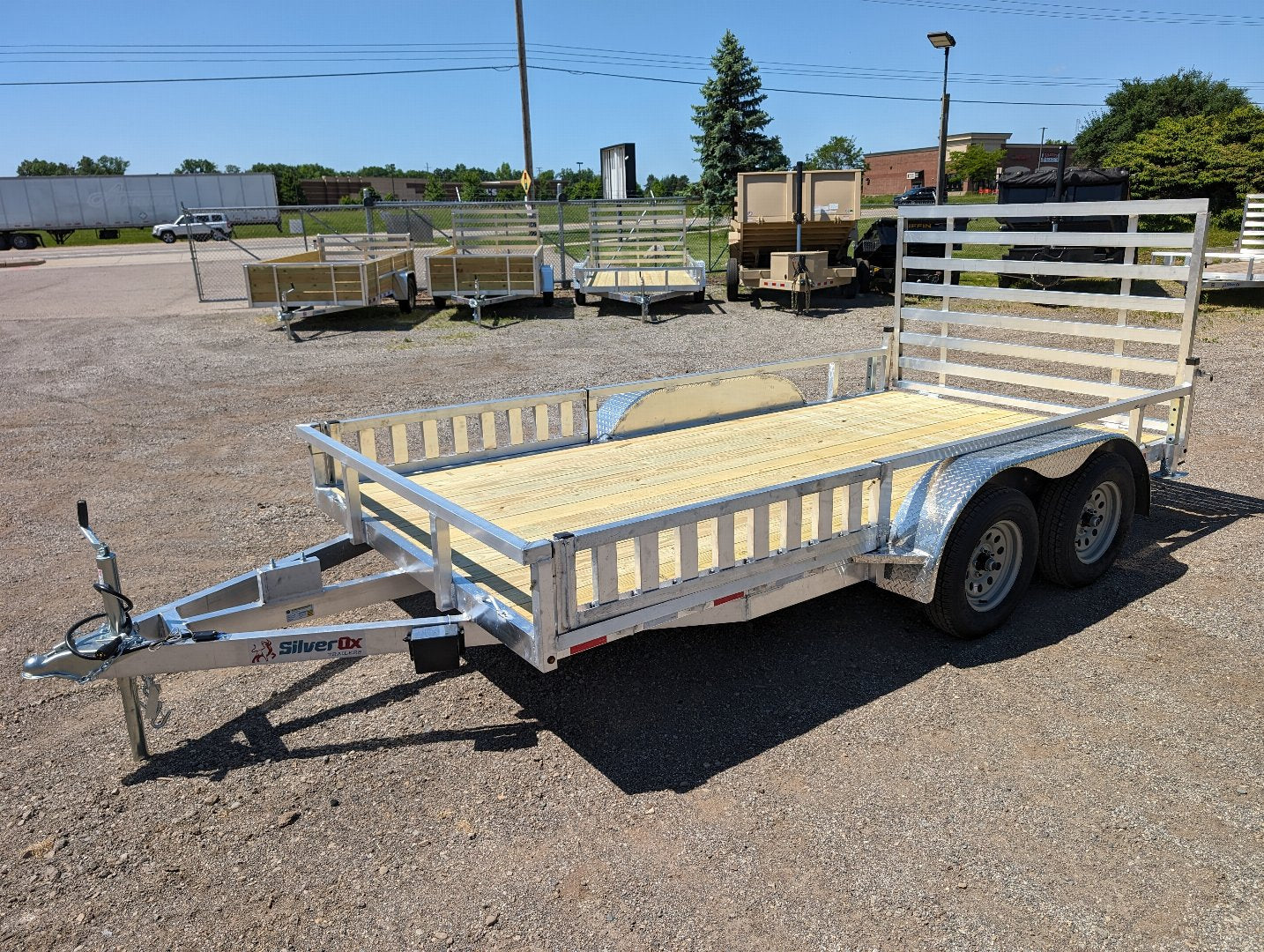 Silver Ox 7x14 Tandem Axle Aluminum Utility Trailer with ATV Ramps