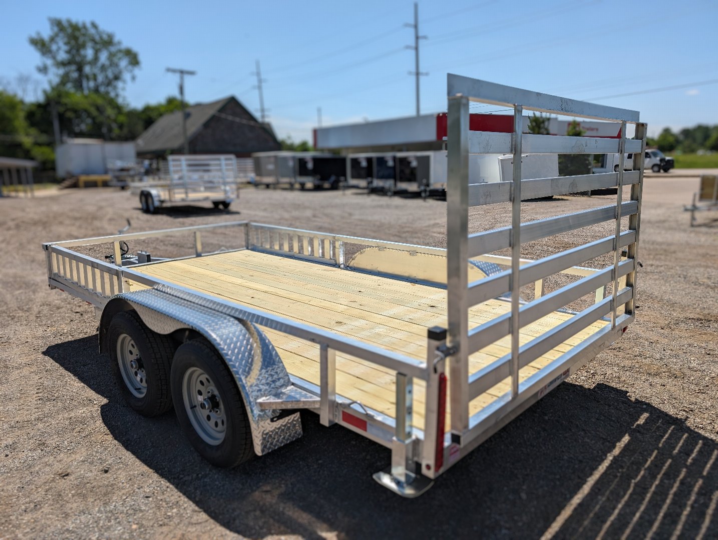 Silver Ox 7x14 Tandem Axle Aluminum Utility Trailer with ATV Ramps