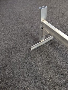 1 Section Aluminum Ladder Rack for Flat Roof Trailers - Adjustable Width 6ft - 8.5 ft