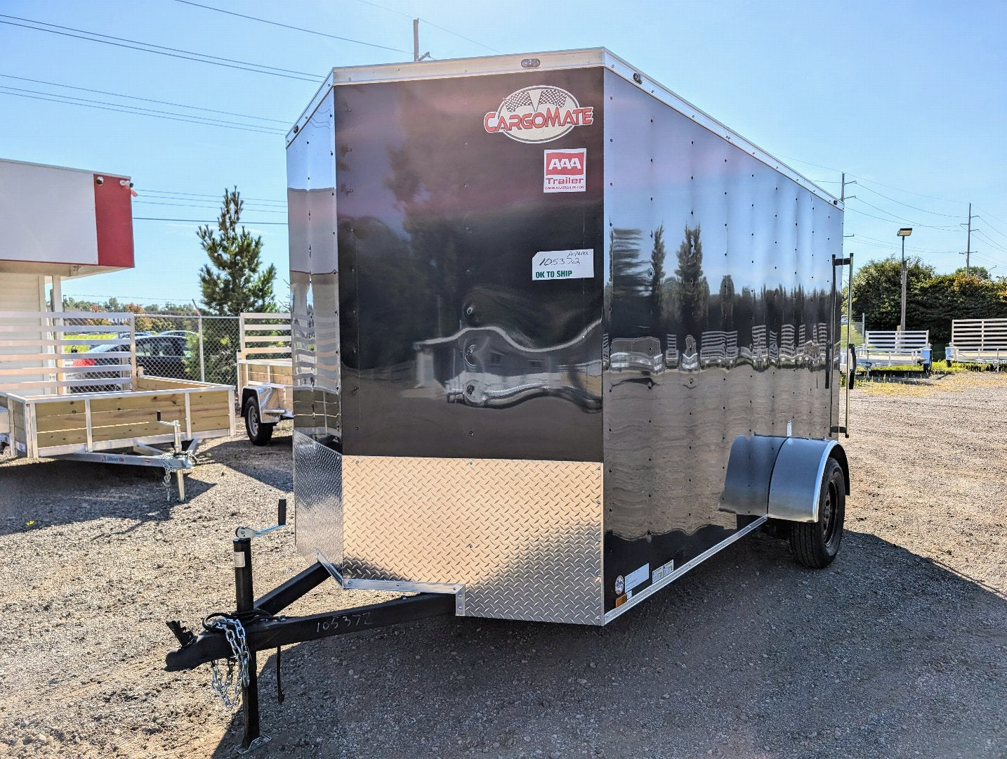 Cargo Mate 6x12 SA Enclosed Trailer w Ramp Door - Black - Stock# 105372