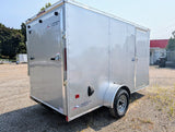 American Hauler 6x12 Enclosed Cargo Trailer w Ramp Door - Silver- Stock# 21839