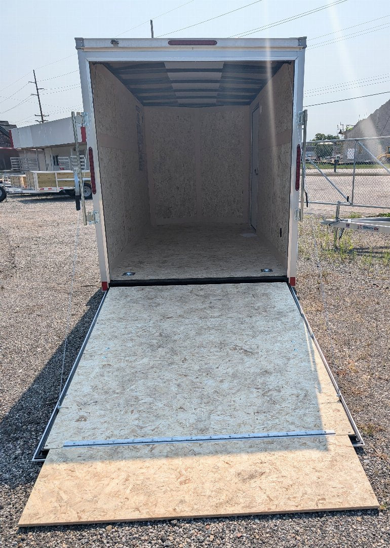 American Hauler 6x12 Enclosed Cargo Trailer w Ramp Door - Silver- Stock# 21839