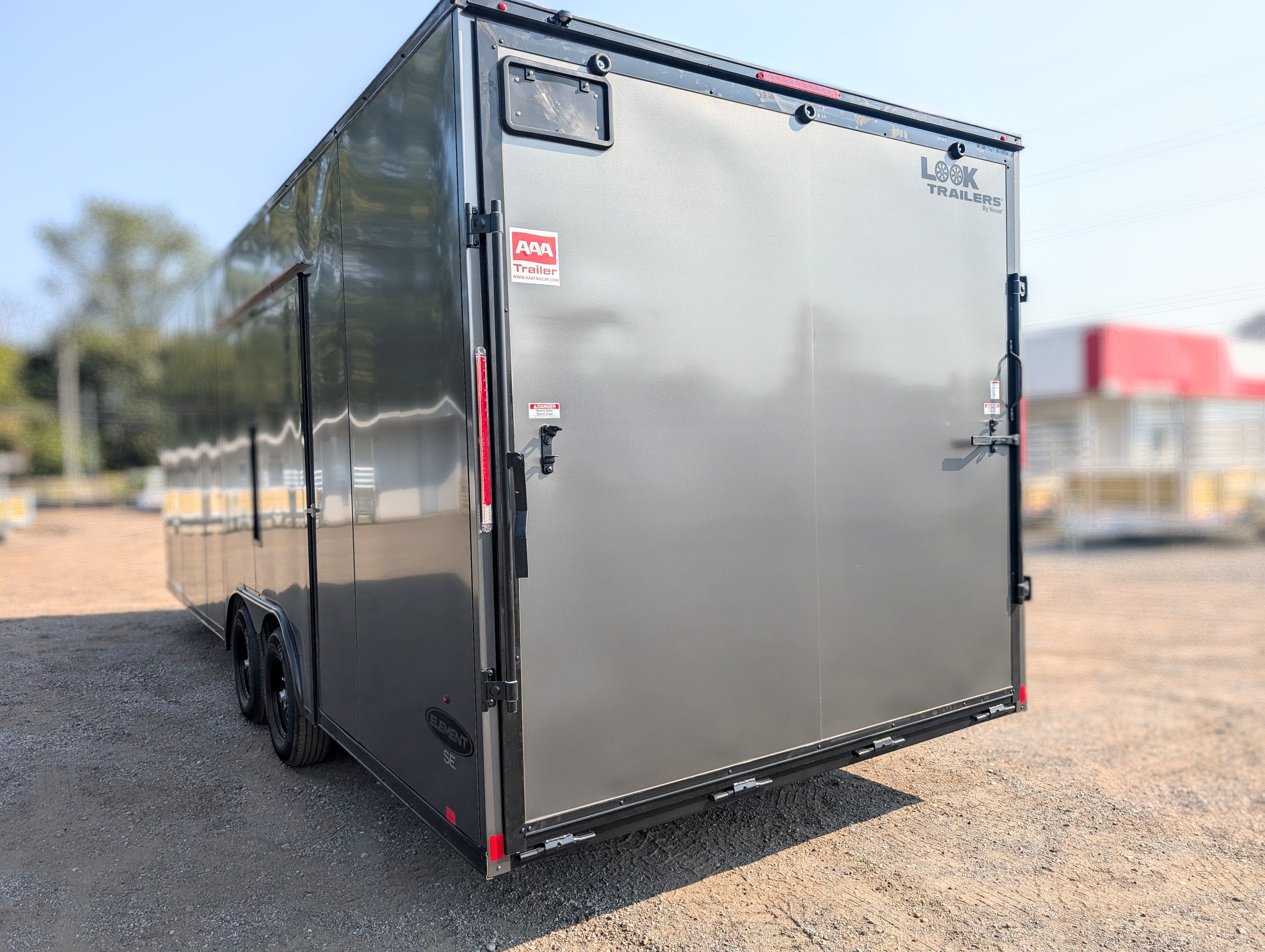 LOOK 8.5x24ft Enclosed Car Hauler / Race Trailer with Ultimate Escape Door