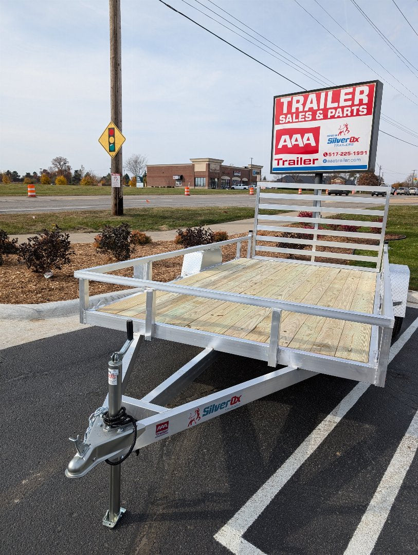 Silver Ox 7x14  Single Axle Aluminum Utility Trailer with DoveTail