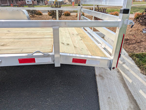 Silver Ox 7x14 Single Axle Aluminum Utility Trailer with DoveTail
