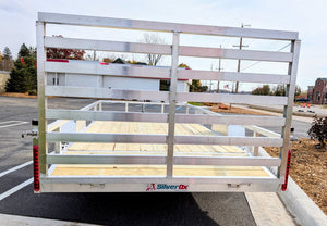 Silver Ox 7x14 Single Axle Aluminum Utility Trailer with DoveTail