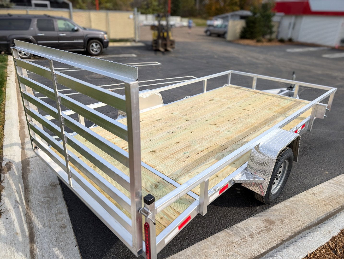 Silver Ox 7x14  Single Axle Aluminum Utility Trailer with DoveTail