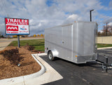 American Hauler 6x12 Enclosed Cargo Trailer w Ramp Door - Silver- Stock# 21831